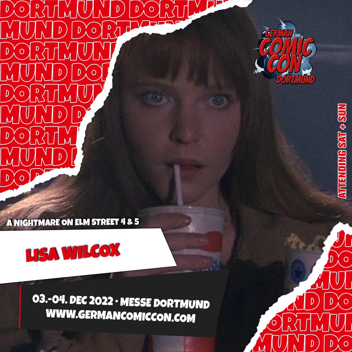 German Comic Con Dortmund, 3-4 Dezember 2022, Messe Dortmund
Tickets: bit.ly/3Q5vqm3

#anightmareonelmstreet #nightmare #elmstreet #robertenglund #heatherlangenkamp #tuesdayknight #lisawilcox