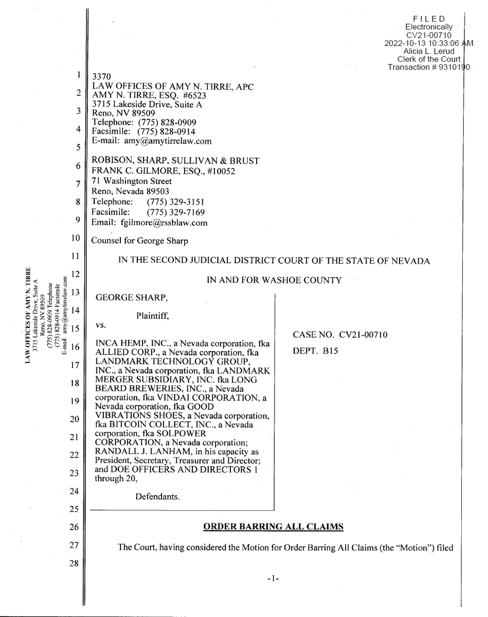 OTCpinkGVSI's tweet photo. Order barring claims entered $GVSI https://t.co/WUFfAXkEiz