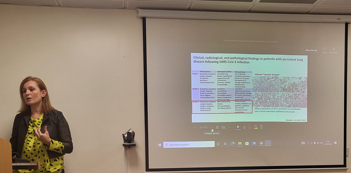 Fantastic joint <a href="/RBandH/">Royal Brompton and Harefield</a>/<a href="/ImperialNHLI/">NHLI</a> grand round today by Prof Claudia Ravaglia from <a href="/Unibo/">Università di Bologna</a> - fantastic work phenotyping post-COVID ILA/ILD radiologically &amp; histopathologically! Great attendance by &gt;60 clinicians &amp; academics from the uni &amp; hospital!