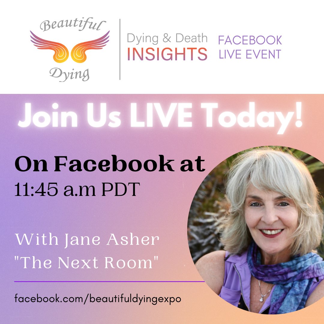 BeautifulDyingExpo (@abeautifuldying) on Twitter photo We are going LIVE over on Facebook at 11:45 am PDT with the author of The Next Room, Jane Asher! <a href="/JaneAsher/">Jane Asher</a>
You don't want to miss out on this great insight session. See you there!
Join Us on Facebook 👉️ l8r.it/xrR6
#BDEXPO2022 #thenextroombook #thenextroom We are going LIVE over on Facebook at 11:45 am PDT with the author of The Next Room, Jane Asher! <a href="/JaneAsher/">Jane Asher</a>
You don't want to miss out on this great insight session. See you there!
Join Us on Facebook 👉️ l8r.it/xrR6
#BDEXPO2022 #thenextroombook #thenextroom
