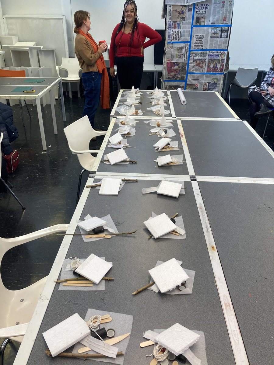 StaffsFoundatio's tweet photo. One of my @jgraysondesign personal favourites ‘making mark-making tools’. We’ll done @staffsuni_dta Foundation A&amp;D students for getting so stuck in! 1of2 https://t.co/cua9kyERHz