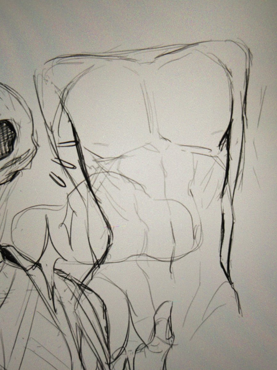 我今天本来想画的东西。（？）可能是🐦的肉体。我流形体。