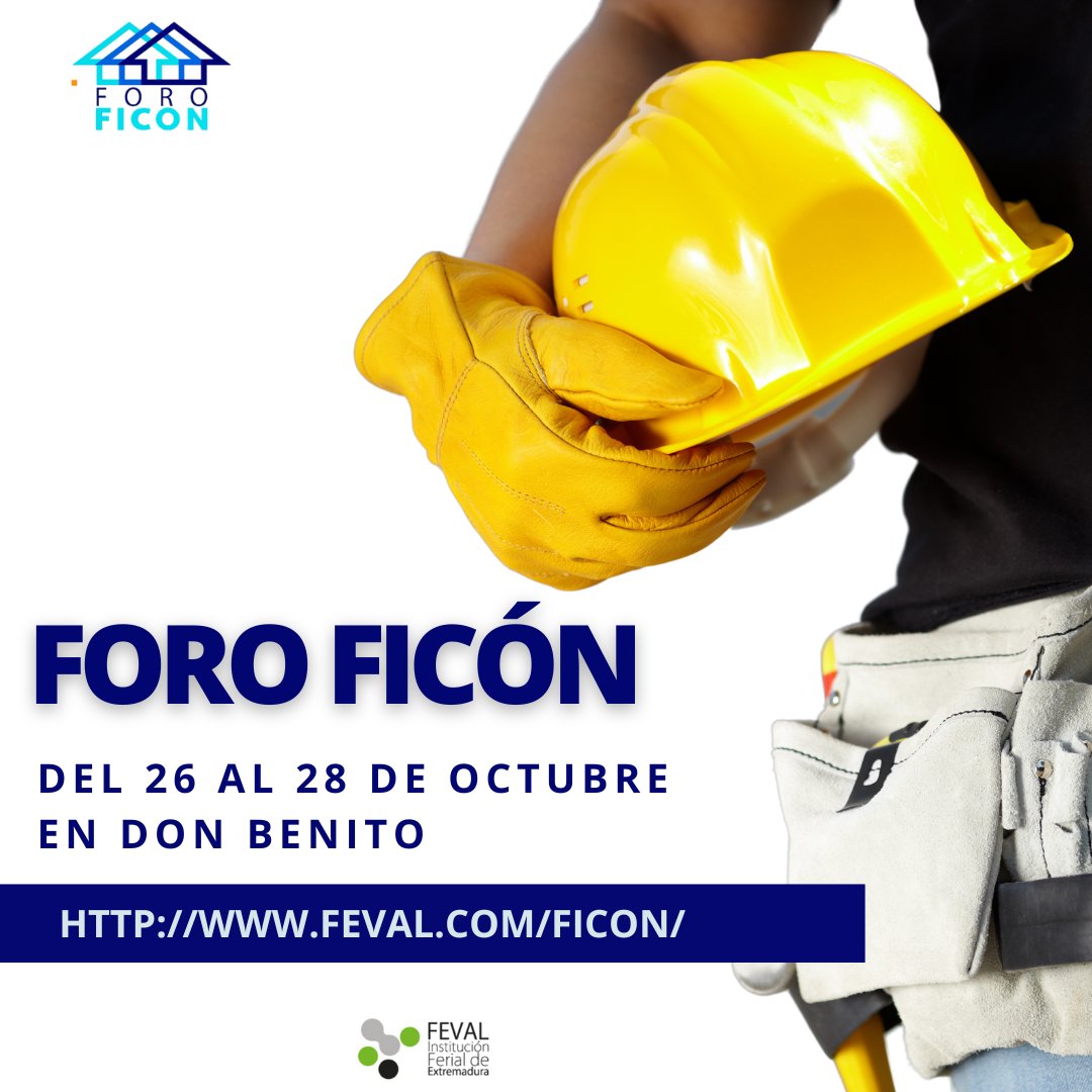 FiconFeval's tweet image. 📣Ya queda menos para que dé comienzo Foro FICON. 
3️⃣ Días donde hablaremos de Obra Pública, Energías Renovables, Urbanismo, Rehabilitación, etc. 
Se celebrará del 26 al 28 de octubre. 
➕ información en▶️ feval.com/ficon/
#ForoFicon #ForoFicon2022 #feval #Extremadura