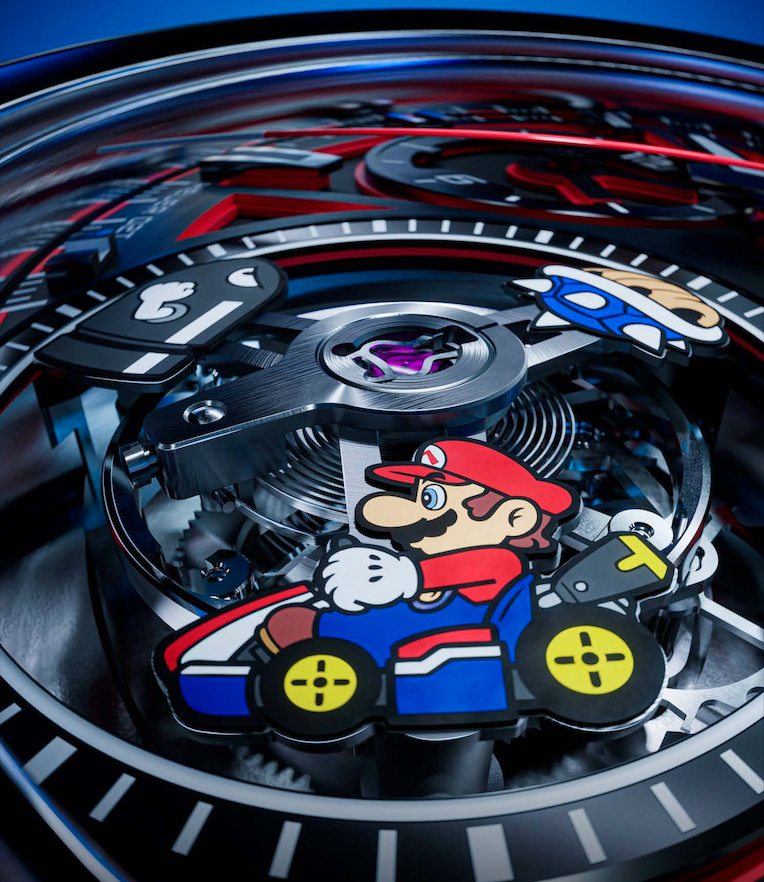NintendoAmerica's tweet image. Two new Mario Kart themed watches from TAG Heuer are speeding towards the finish line!

The #TAGHeuerFormula1 X Mario Kart Limited Edition Chronograph Tourbillon &amp;amp; Chronograph arrive 10/20.

Reservations are open until 10/17: ninten.do/6011dOYJZ