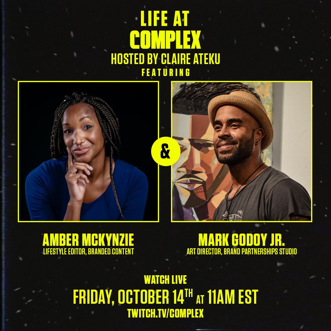 ComplexPop's tweet photo. Happening Now: #LifeAtComplex is live on Twitch. 🚨🎙

Join @amackgizzles &amp; Mark Godoy Jr. for the episode. Hosted by @claireateku.

STREAM: https://t.co/yqBdCDETSU https://t.co/DL4gy0tLP6