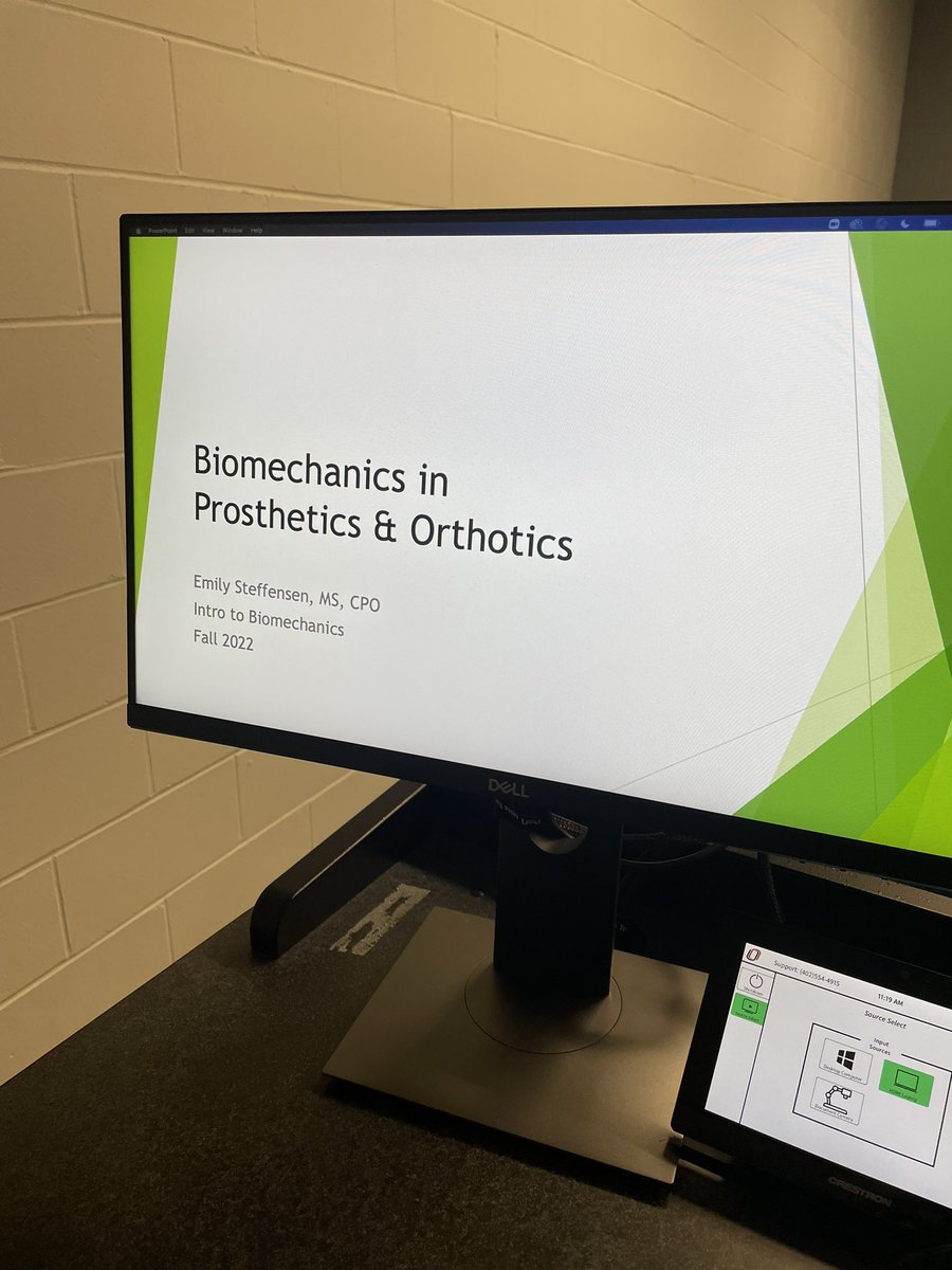 EmilySteffensen's tweet photo. This is my third time giving this guest lecture and it never gets old. I love bringing more awareness to O&amp;P by engaging with undergraduates (we love the youth 😊) while simultaneously bridging the (often too large) gap between clinic and research. #guestlecture #futureprof https://t.co/zHHMsejgxR