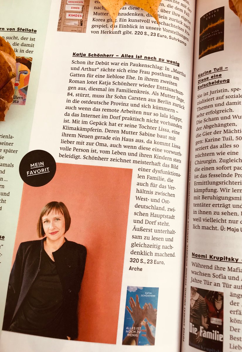 In der aktuellen "Brigitte"  gibt`s allerhand Herbstlesetipps. Einer davon freut mich natürlich ganz, ganz besonders.

(cc <a href="/brigitteonline/">BRIGITTE</a>)