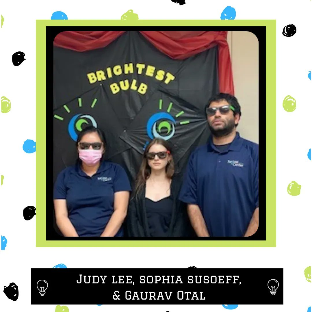 Clovis_TC's tweet image. Our next group of Brightest Bulbs are Judy, Sophia, and Gaurav! Congratulations to these three amazing tutors who have been lighting up the center with their energy and brilliance!💡🎉 
#brightestbulb #cloviscommunitycollege #tutorialcenter