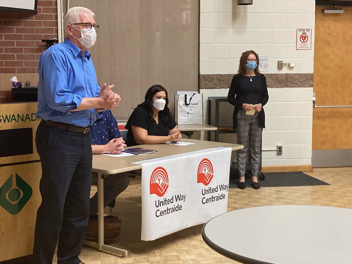 ongwanada's tweet photo. Today we kicked off our workplace campaign for the @unitedwaykfla. 

Over the next few weeks, Ongwanada will be working to raise money with a goal of $5000 by hosting various events. 💚#LocalLove #YGK https://t.co/3CIWPiquio