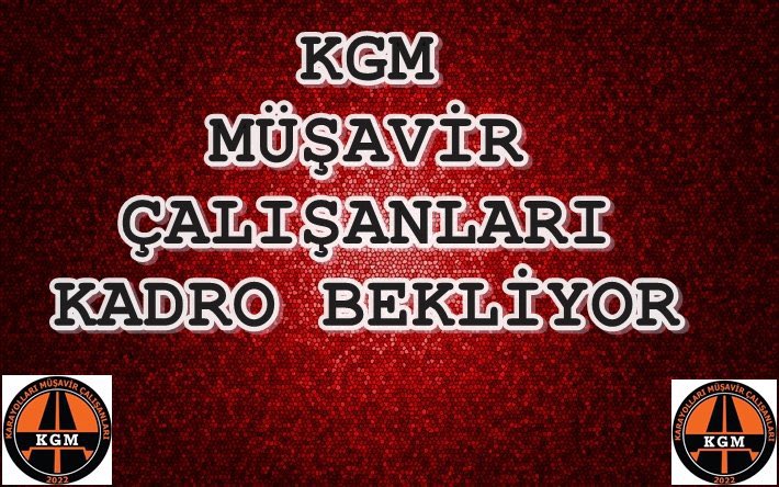 696 Sayılı Khk.ile kapsam dışı bırakılan Karayolları Müşavir işçileri olarak biz Kadromuzu istiyoruz.
Artık Müşavirin sabrı kalmadı
Verin bizim emeğimizi
Eşit işe eşit ücret istiyoruz
Adalet tecelli etsin artık

#KGMMÜŞAVİREKADRO
<a href="/vedatbilgn/">Vedat Bilgin</a> 
<a href="/turkiskonf/">TÜRK-İŞ</a> 
<a href="/sabantck/">şaban çekil</a>