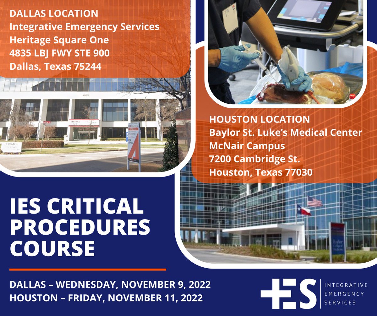 IESHealthcare's tweet image. Mark your calendar for the IES Critical Procedures Course!

Click the link below to secure your spot: 

ies.healthcare/ies-critical-p……

#IES #IEShealthcare #IESevents #CPC #IESCPC