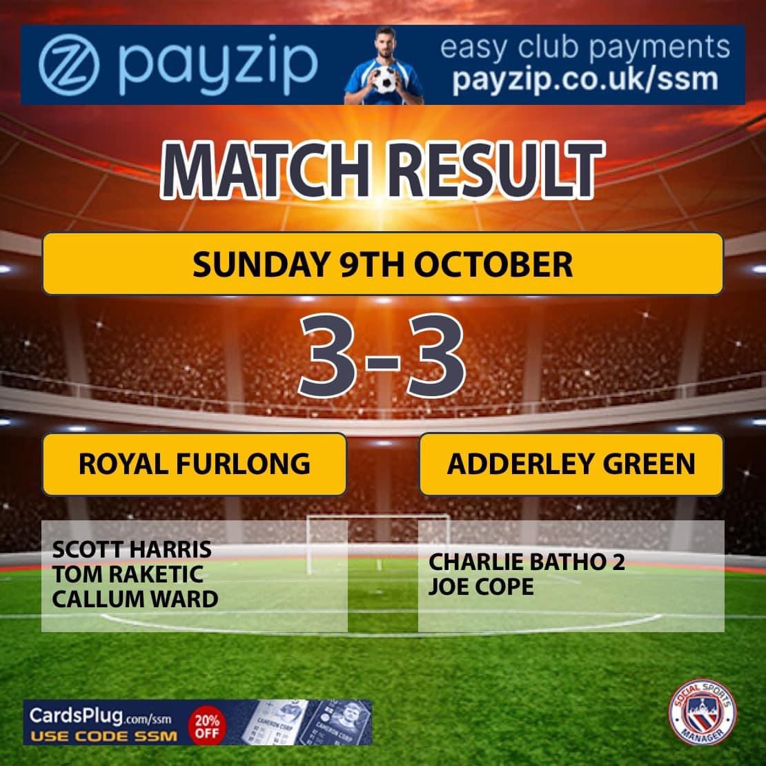 Not good enough from the green, but a point is better than none🤷🏽‍♂️
All the best for the season <a href="/RoyalFurlongFC/">Royal Furlong FC</a>