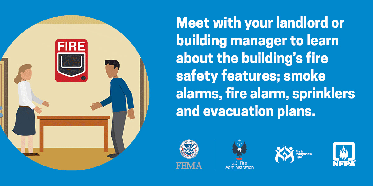 Sparky_Fire_Dog's tweet photo. It is important for people who live in an apartment or high-rise to know how to get out quickly if a fire starts. https://t.co/nR5AF2Beha #firepreventionweek https://t.co/qlgf7YrA1k