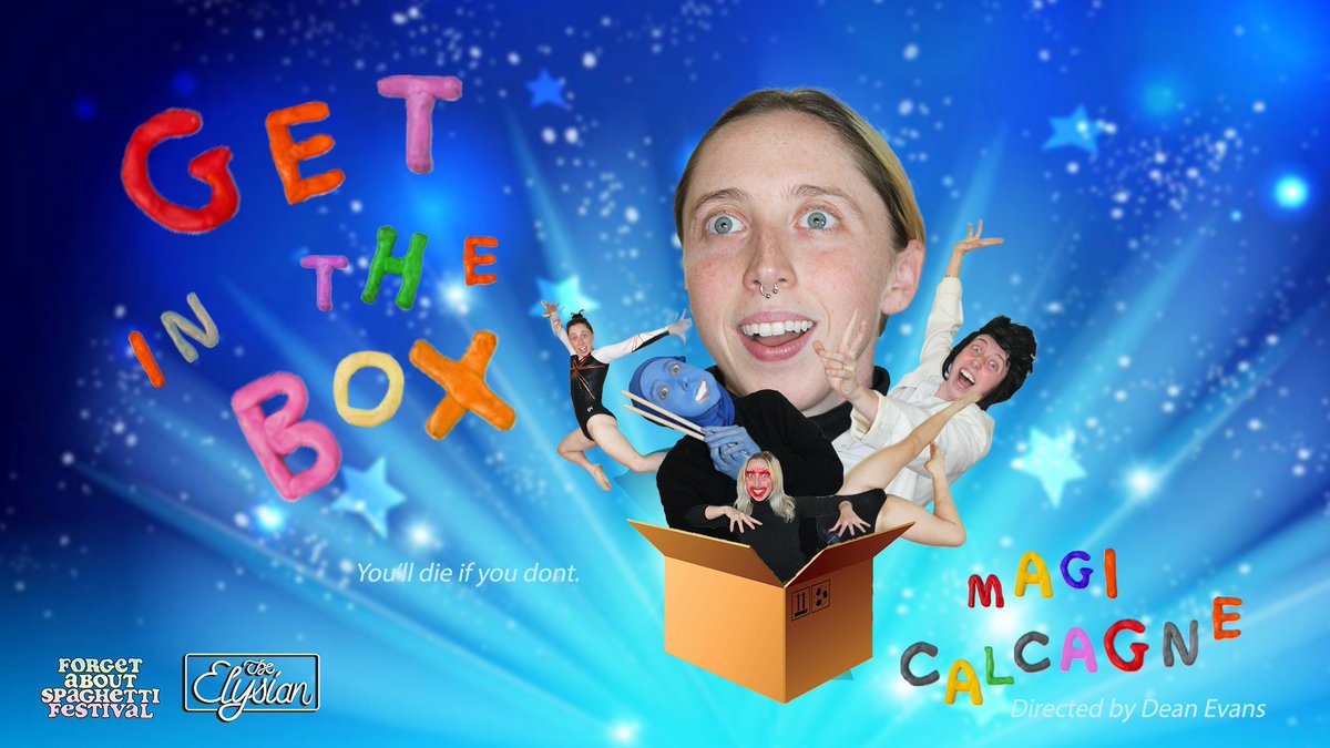 ElysianTheater's tweet photo. .@ferretslut69 (Julliard Grad) shows you exactly what it takes to become the greatest performer alive at GET IN THE BOX. Directed by @MrDeanEvans. #spaghettifest
Fri 10/28 @ 9:30PM ✨ Get tix: https://t.co/6VbAO8yBl0
🕺🪩 FREE SECRET SHOW IMMEDIATELY AFTER🪩🕺 https://t.co/p4xZSqAbvE
