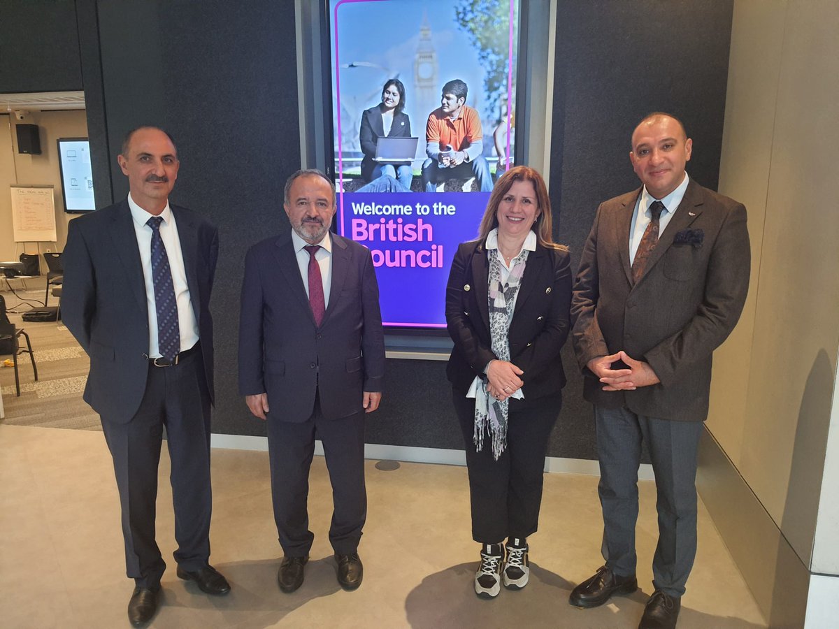 .@ykalitekurulu heyeti bugün, @BritishCouncil Londra ofisini ziyaret ederek, İngilizce, Yükseköğretim ve Ölçme-Değerlendirme Programları yöneticileri ile görüşmeler gerçekleştirdi. Görüşmelerde, iki kurum arasındaki ortak çalışma alanları değerlendirildi.