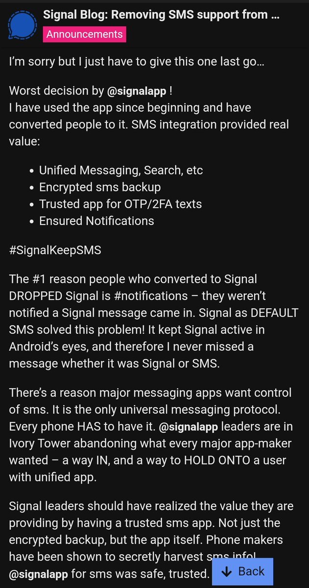 ZacharyCoffin's tweet photo. #SignalKeepSMS
1/contd https://t.co/cDPluDyxmS