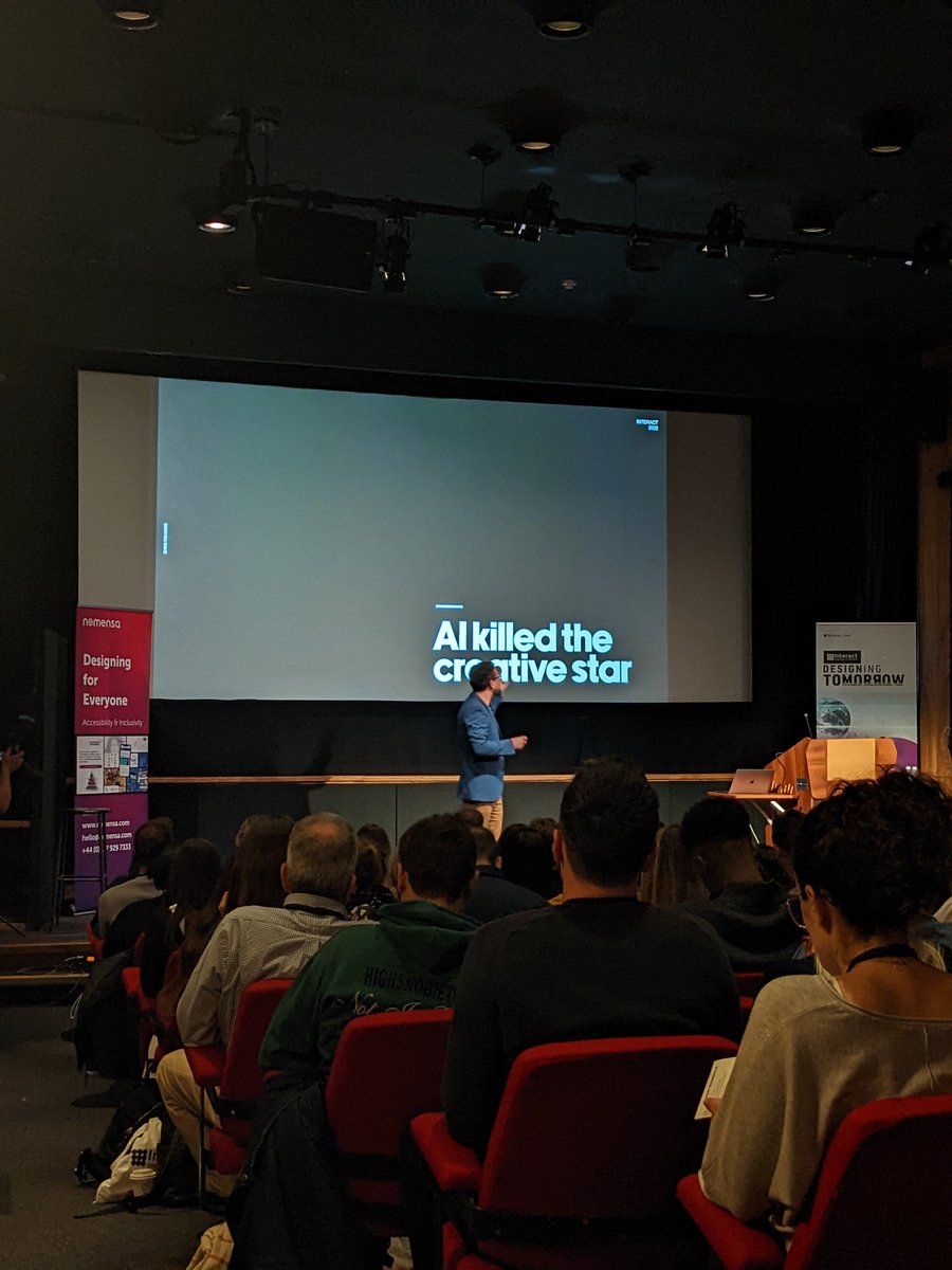 Our very own Creative Director Chris Richards is up next with his talk 'Ai Killed the Creative Star'! 🎉 #InteractLDN
