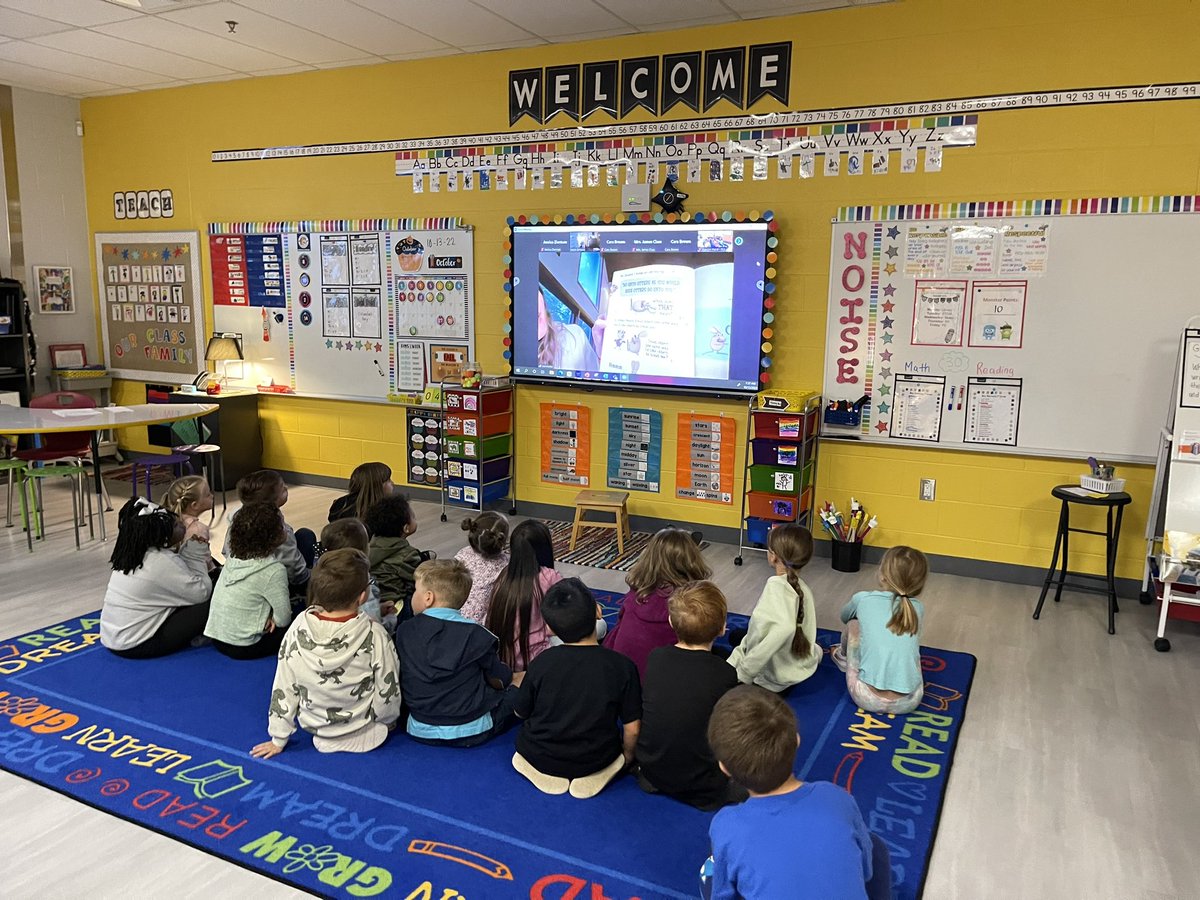Such a great morning with Laurie Keller <a href="/LKellerBooks/">Laurie Keller</a>  reading our favorite book to all of our students “Do Unto Otters!” All the way from Muskegon Michigan.  It was #otterlyAwesome #year2AtPlainview #itsNotWhatWeDoItsWhoWeAre <a href="/Anna_Sturm10/">Anna Sturm, Ed.D</a> <a href="/CaraBrown1984/">Cara Brown, M.L.S</a> <a href="/rucoschools/">Rutherford County Schools</a>