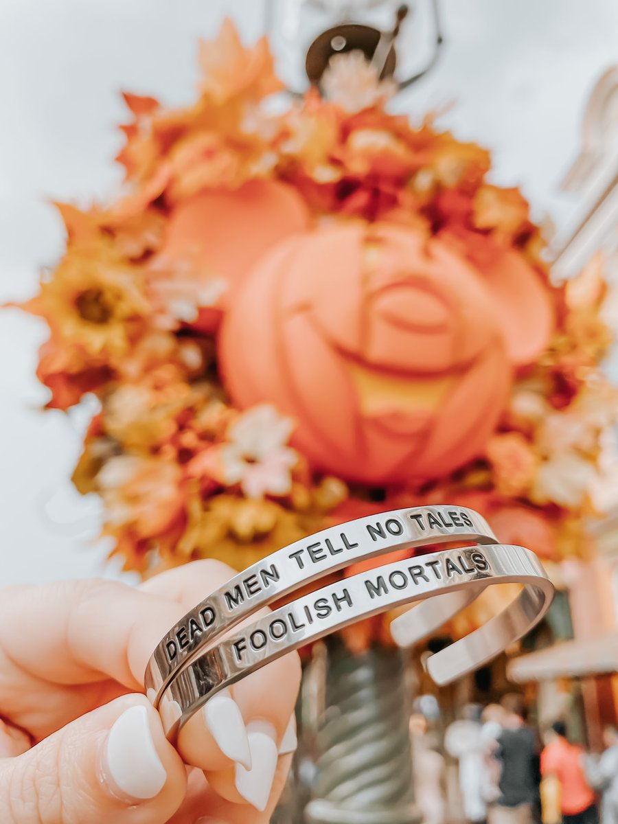 Lillianandco's tweet photo. “Dead Men Tell No Tales” and “Foolish Mortals” bracelets are fully stocked in all 3 classic finishes, plus matte black ⭐️

“Dead Men Tell No Tales” bracelet: https://t.co/xqTwi1TVSm

“Foolish Mortals” bracelet: https://t.co/WGXhqlvjoY https://t.co/72M2fhNMu5
