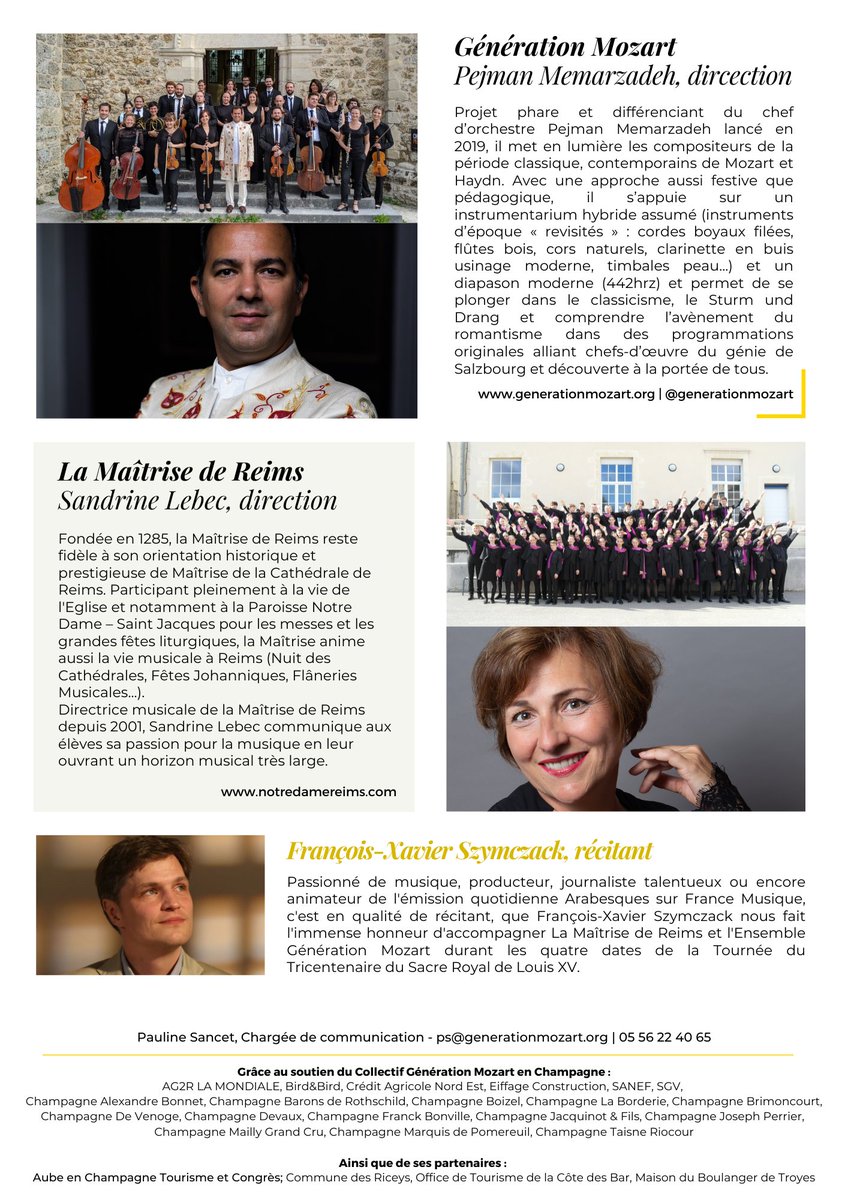 Nous nous réjouissons de vous retrouver au premier concert de la Tournée du Tricentenaire du Sacre Royal de Louis XV, jeudi 20 octobre à 20h en la sublime Halle de #LesRiceys ! lc.cx/dqANyp