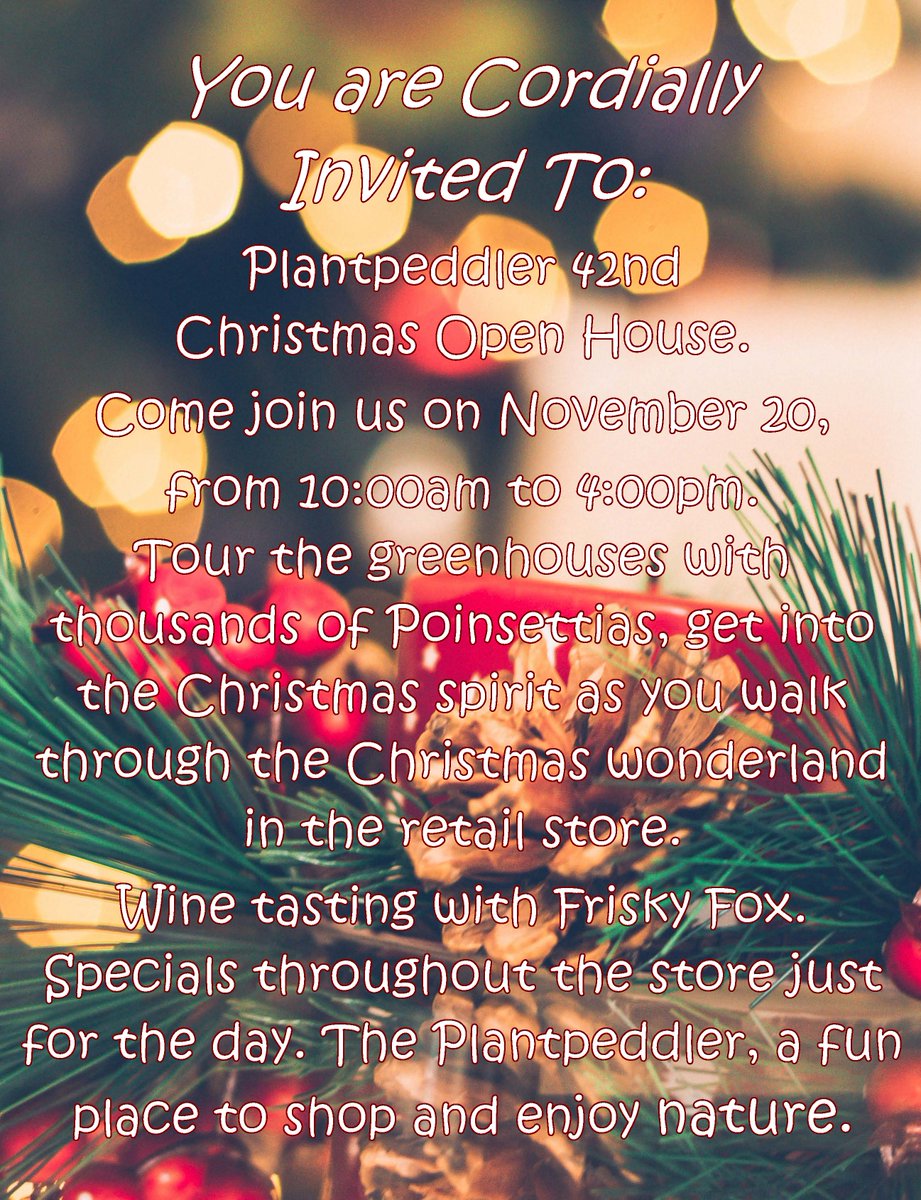 This will be a great way to start your holiday season! plantpeddler.com/home