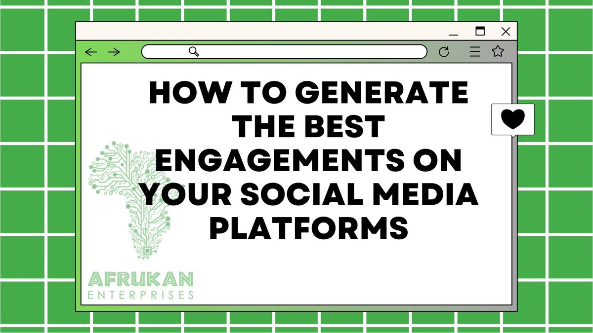 Afrukan_Digital's tweet photo. Have you ever wondered how to get the best engagement on your social media. Try them and tell us how it goes!
#startuptip https://t.co/K2wQCUAoke