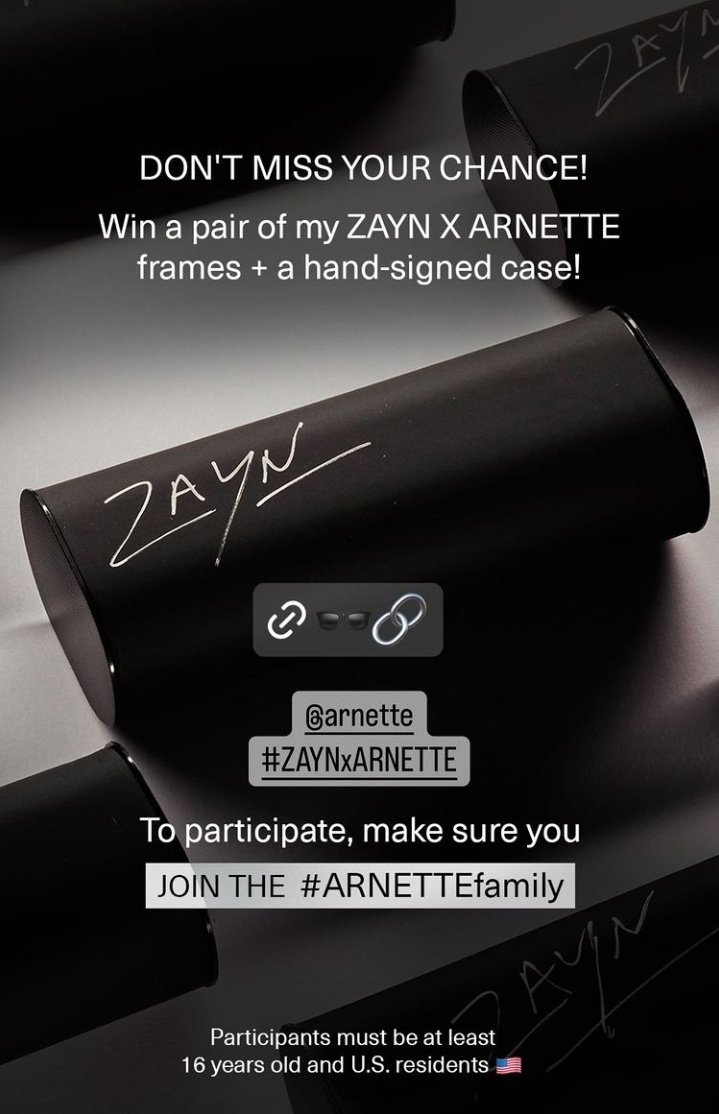 ProyectZ5's tweet photo. ¡NO PIERDAS TU OPORTUNIDAD!
¡Gana un par de mis marcos ZAYNXARNETTE + un estuche firmado a mano!
(https://t.co/3w26W4Iivk)🕶️🔗
.@Arnette
#ZAYNxARNETTE
Para participar, asegúrate de UNIRTE A LA #ARNETTEfamily
Los participantes deben tener al menos 16 años y ser residentes de EU https://t.co/FtxJ2QWPXd