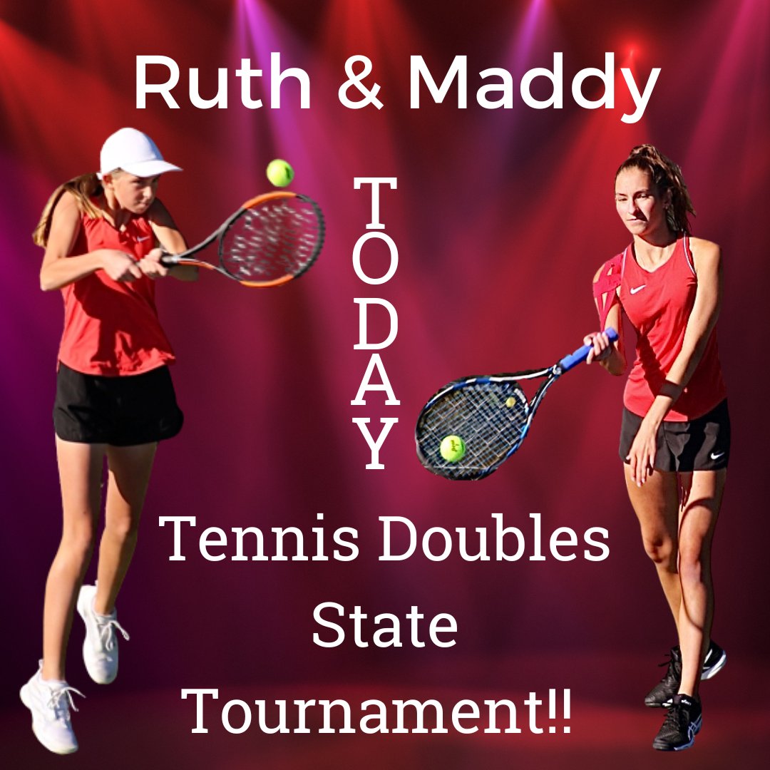Do great today at the Tournament Maddy Diefenthaler and Ruth Krause!! Good luck!🎾💪
First Match: Today, 2:00 pm