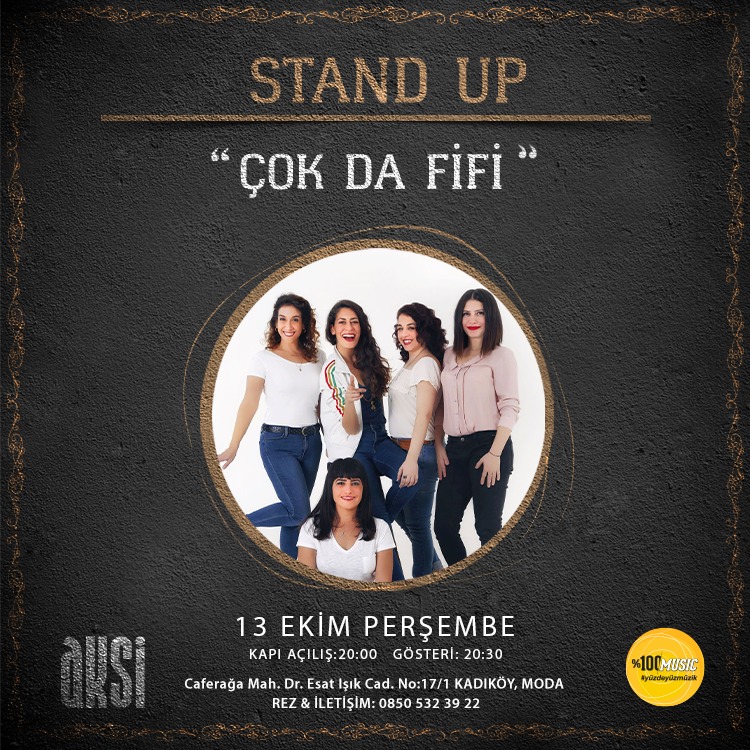 Sevgili Kadıköy, bu akşam Aksi Moda'dayız. Biletler kapıda canıms. Bekleriz.😉
#çokdafifistandup #aksimoda #aksipub