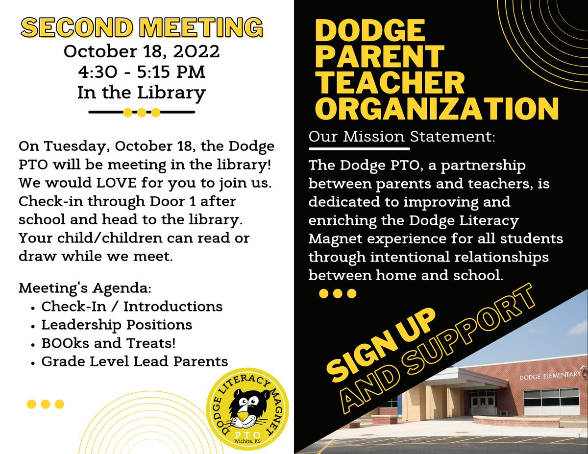 PTO Meeting next week!! Come support our learning community.