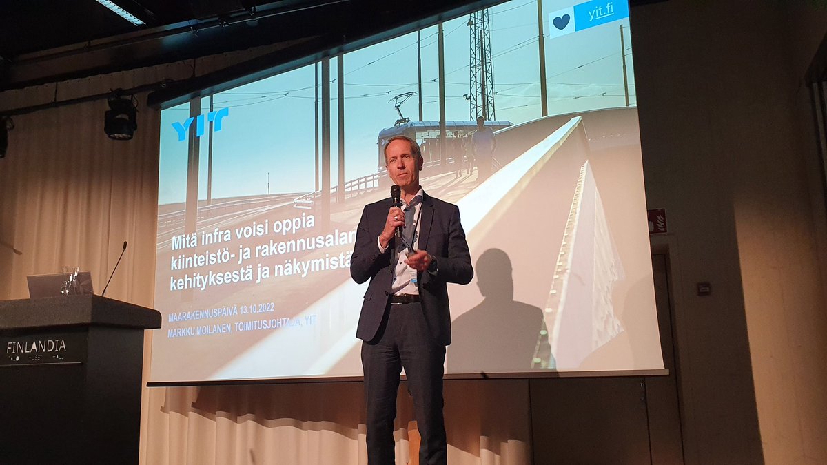 #MRP2022 MANK-päivien keynote <a href="/MarkkuMoilanen/">Markku Moilanen</a> <a href="/YITSuomi/">YIT Suomi</a> kertomassa infra-alan näkymistä, talouskehityksestä. Keskeistä on tuottavuus, asiakaslähtöisyys, vastuullisuus ja kansainvälisyys.