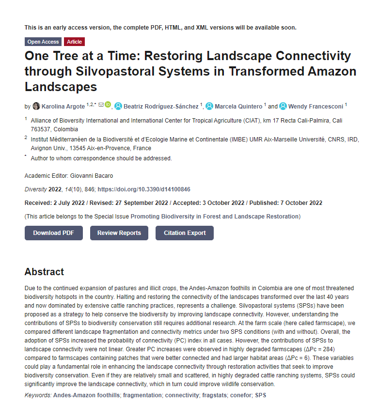 KarolinaArgote's tweet photo. 🍃At @BiovIntCIAT_eng I was always surrounded by amazing researchers, those who planted in me that little seed of env. research, and today I can share with you one of the fruits of that work🤗

📢Yeah, and it's open access @DiversityMdpi
 👉https://t.co/4aYgzjaFal
🤓Good reading https://t.co/fKgeeJH6bL
