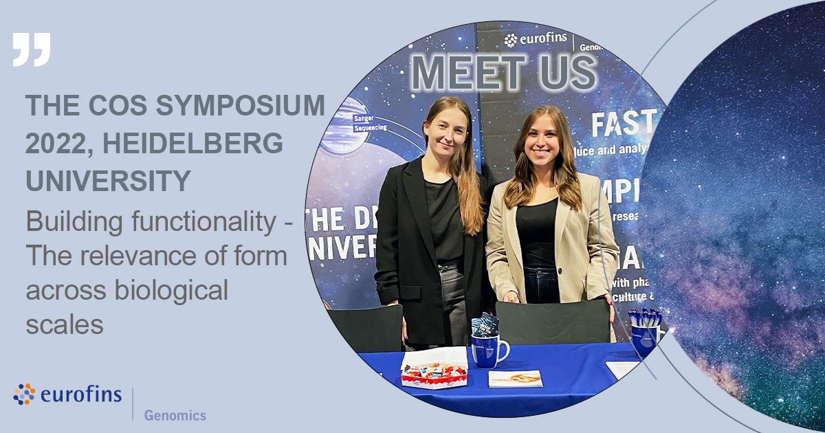 Meet the Eurofins Genomics experts at the COS symposium 2022 @COSHeidelberg <a href="/UniHeidelberg/">Uni Heidelberg</a>. Talk to them and find out about our Sanger sequencing deals. They will be on site October 13-14, 2022. #genomics #TheDNAUniverse
