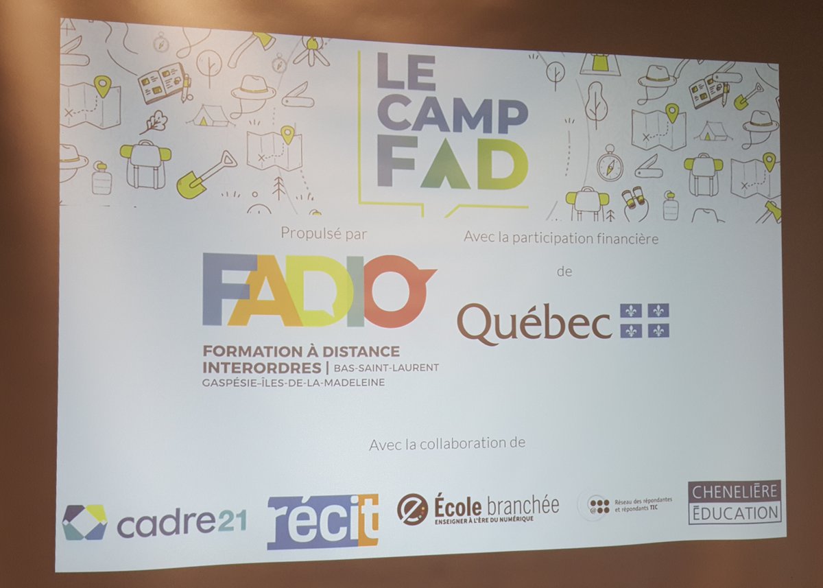 jerometrain's tweet photo. #campFAD @fadio_bslgim Jour 3 ! Objectif du jour : réaliser un 6ème module de formation autoportant sur l'évaluation avant que nos deux super coachs @Jean_Belanger et @Lauriecouture92 viennent jouer les amis critiques 😉. https://t.co/l3Yq3B83hm