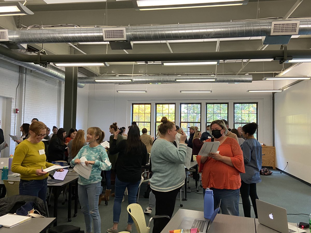 LinaMusayev's tweet photo. MA Charter Public School teachers and administrators are back in-person for a powerful PD session on Co-Teaching Practices: Improving Student Outcomes with the incredible @savannaflakes ! @mass4charters #EdThatAddsUp #coteach #allkids https://t.co/uAE2xJMZ73