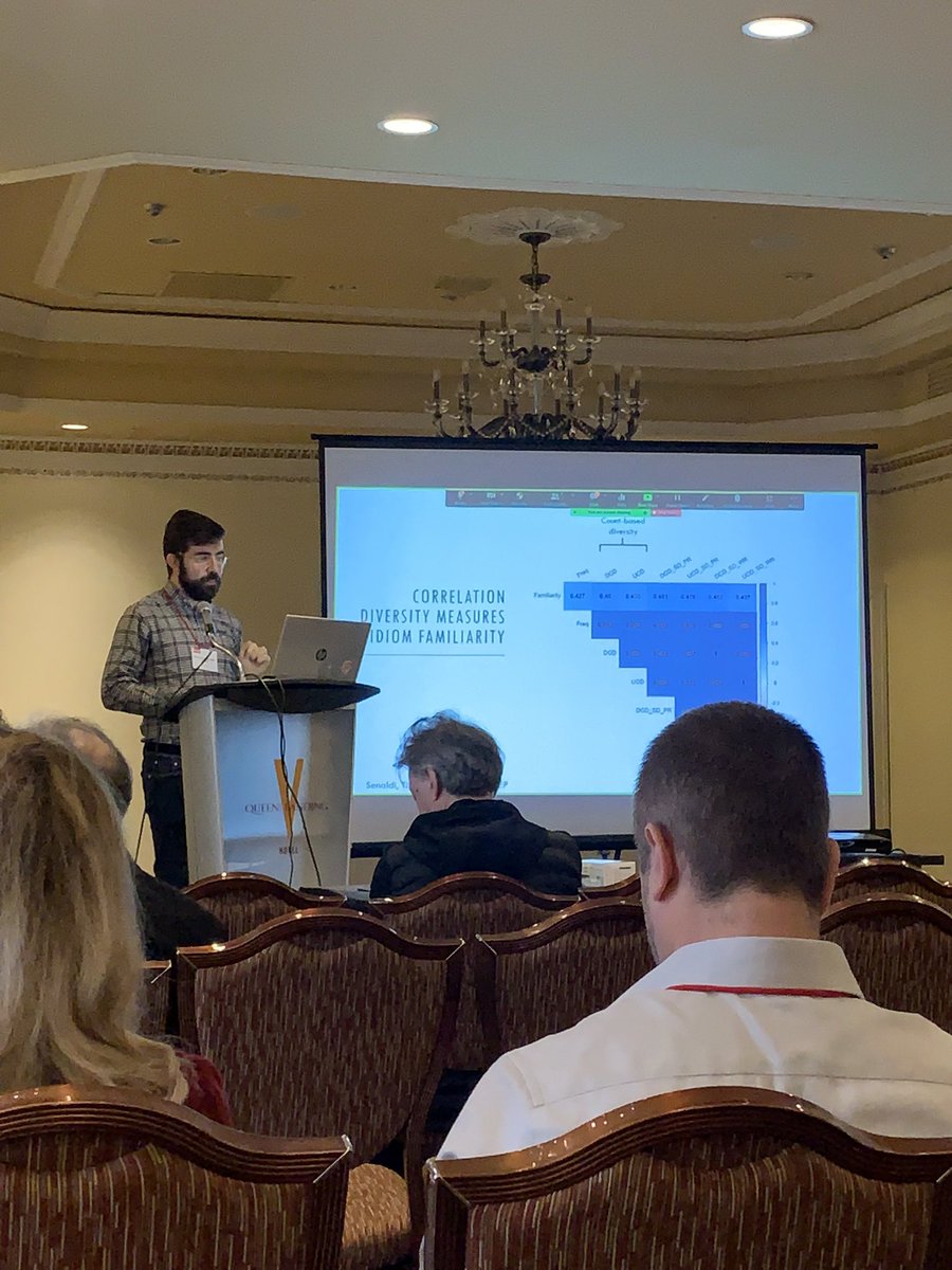 “On cloud nine” listening to Marco S. G. Senaldi’s talk on the role of socially-based contextual diversity in #idiom processing #MentalLexicon2022