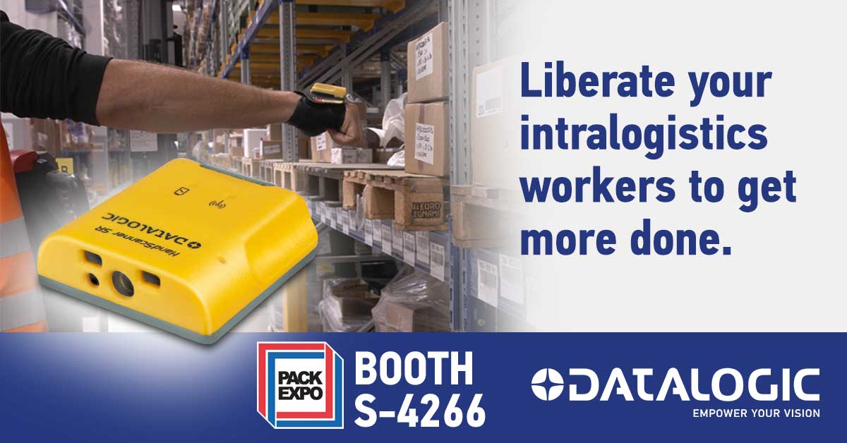 DatalogicGroup's tweet photo. Liberate your workers to get more done using both hands. #HandScanner’s Bluetooth operation is the easiest way to give the flexibility and productivity of 2-handed work. Try one on and see how easy it is to use at our booth S-4266 @packexposhow 2022. https://t.co/nYvA0Fn7F9 https://t.co/A91JuaPTEi