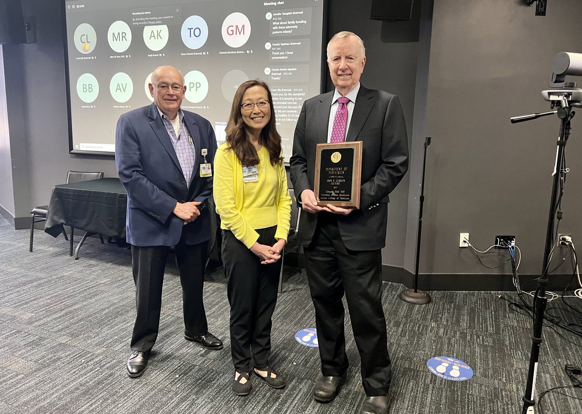 usfpediatrics's tweet photo. Thank you to our 2022 John S. Curran Endowed Lectureship in Newborn Health speaker Edward Bell, MD.

Great talk this morning on the limits of viability for extremely preterm infants 👏

#pediatrics #tampa https://t.co/TJFS4QF6H1