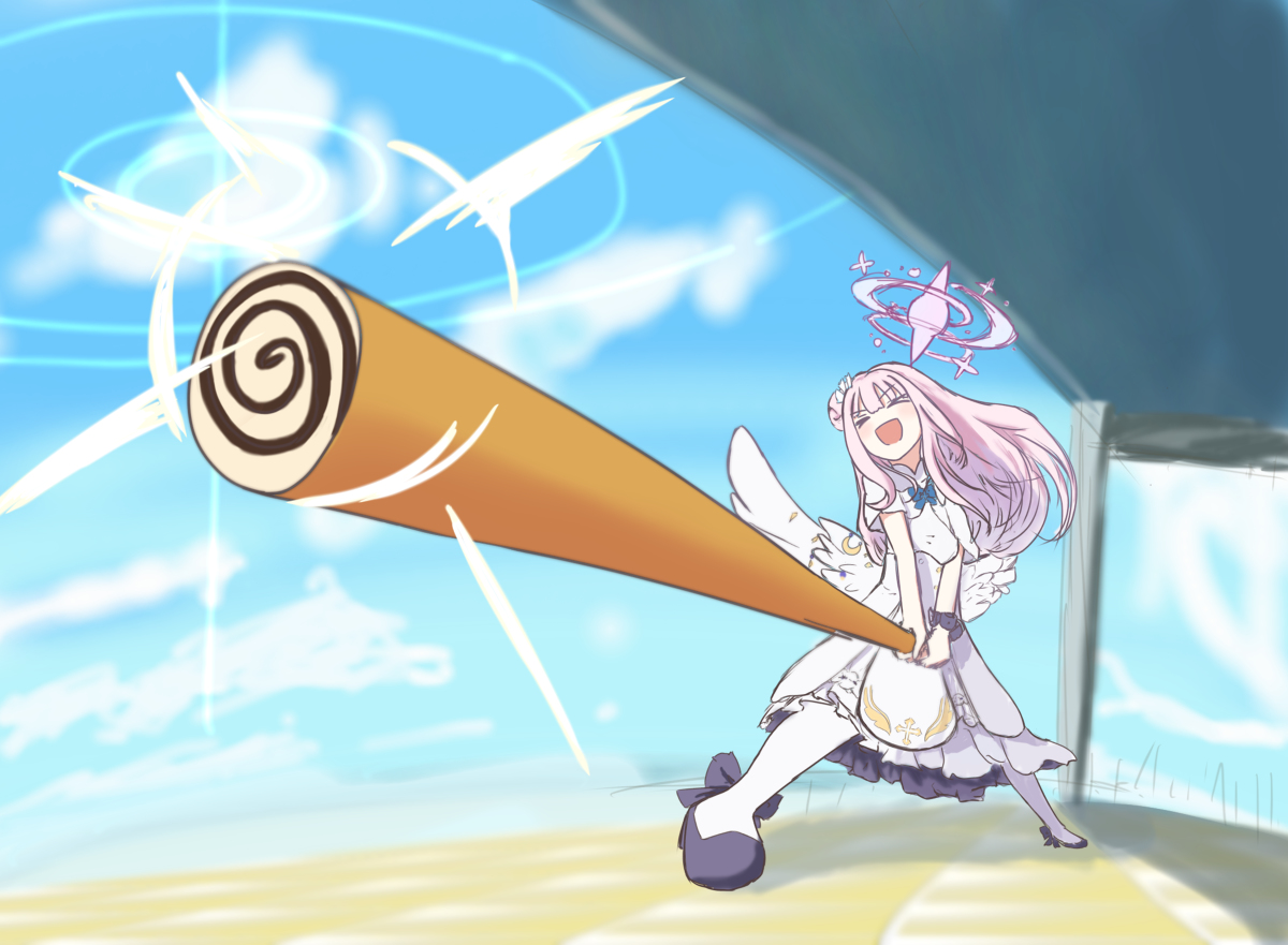 ロールケーキ飽きたよ 聖園ミカ パーカー ブルーアーカイブ c103 きのこむし