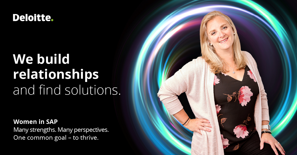 Meet the Global SAP Offering Leader, Katie Tyler. Our sponsor for #DeloitteWomenInSAP. This could be you. 
#DeloitteWomenInSAP #WomenInSAP #ImpactThatMatters #BreakEveryBoundary 
deloi.tt/3Mq9txv