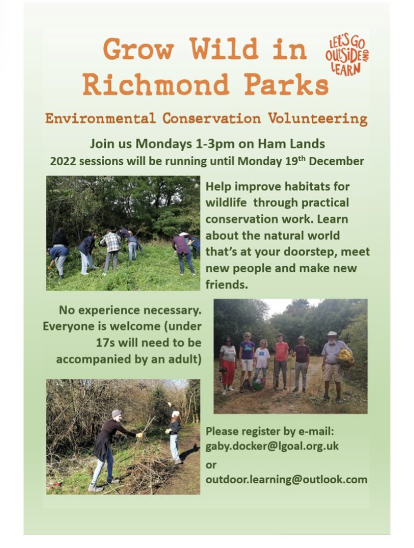 LetOutside's tweet photo. Conservation fun at Ham Lands @habsandheritage @ham_lands @FriendsRivCrane @Wild_Ham_and_P @MPSHamPetersham @TeddingtonNub #conservation #biodiversity #outdoors https://t.co/ZsB3qvCeBn