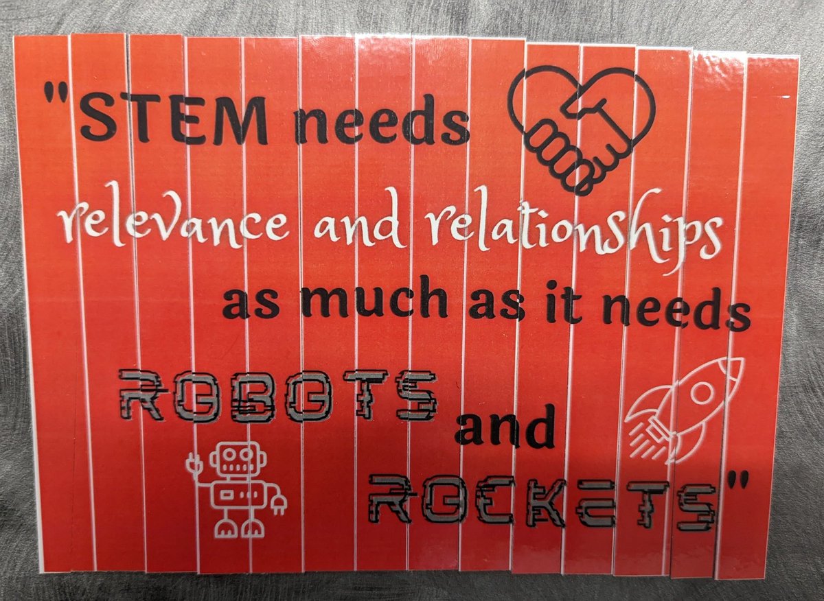dharris0921's tweet image. Right!? For real! Tech is way cool, but there&apos;s so much more! #buildingrelationships #studentconnection #STEMmindshift @dailystem @STEMEast @STEMWestorg @AkuaYCA @smtcenter @NCCATNews