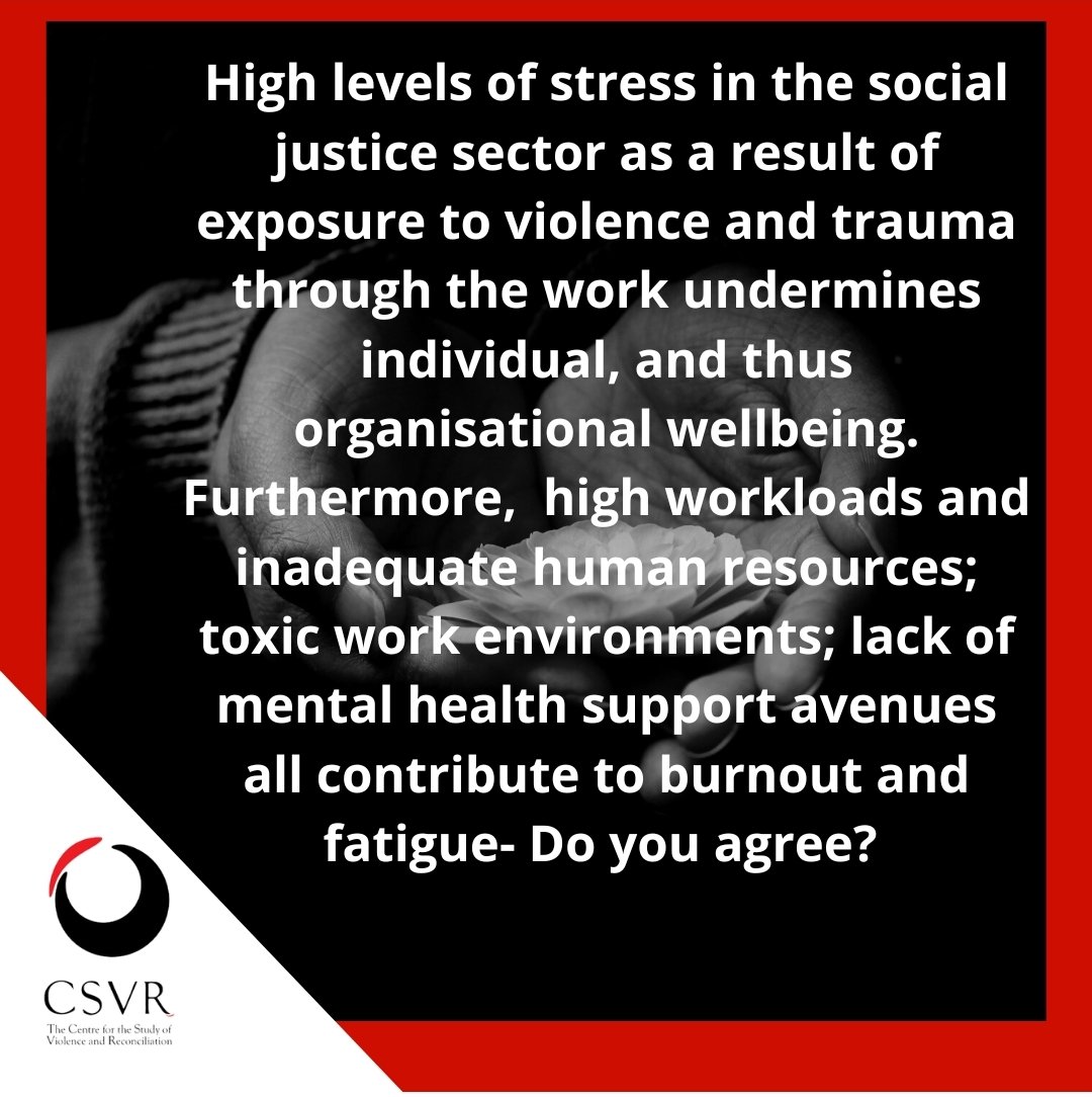 _CSVR's tweet photo. Join us on the 21st of October 2022, 11-1pm (SAST), as we unpack these statements and explore possible solutions to remedy and mitigate the impacts of stress and trauma on organisational and individual wellbeing.

 Link: https://t.co/iK7SRnPCgS https://t.co/9QNMx2CHQo