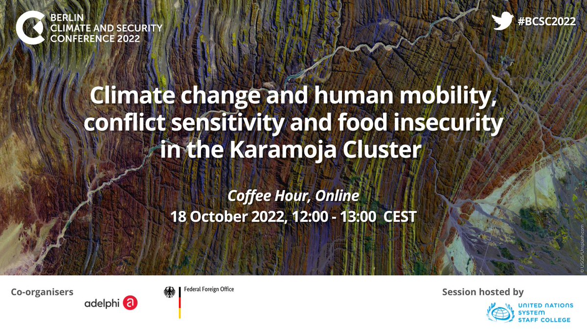 ClimateDiplo's tweet photo. In this @UNSSC Coffee Hour, experts from @FAO @igadcewarn @InterpeaceTweet will share strategies for conflict-sensitive and peace-responsive programming, and lessons learnt from strengthening food security while addressing drivers of conflict 🍽️
REGISTER: https://t.co/icNJ25FvgD https://t.co/Gv1zRWfZmd