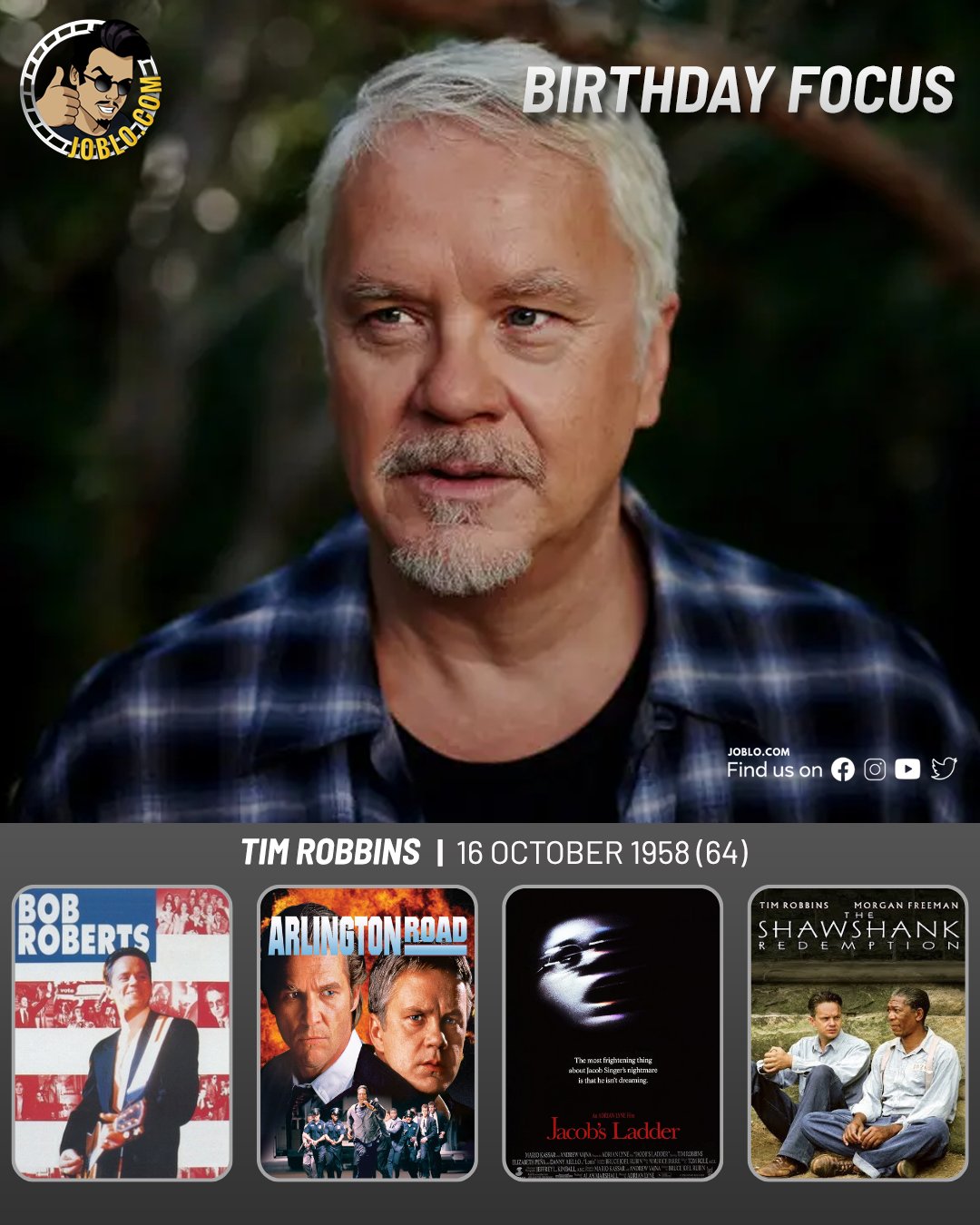 Happy birthday Tim Robbins!  