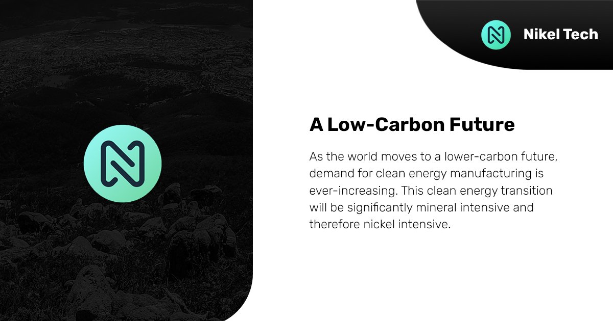 nikeltechco's tweet photo. Sustainability is at the heart of everything we do. As we shift into lower-carbon emissions, Nikel plays a pivotal role to help achieve this. Follow Nikel Tech's journey as we reshape way we interact with this commodity.

#nikeltech #nikel #Commodities #trading #socialimpact https://t.co/D09jwKZYu6