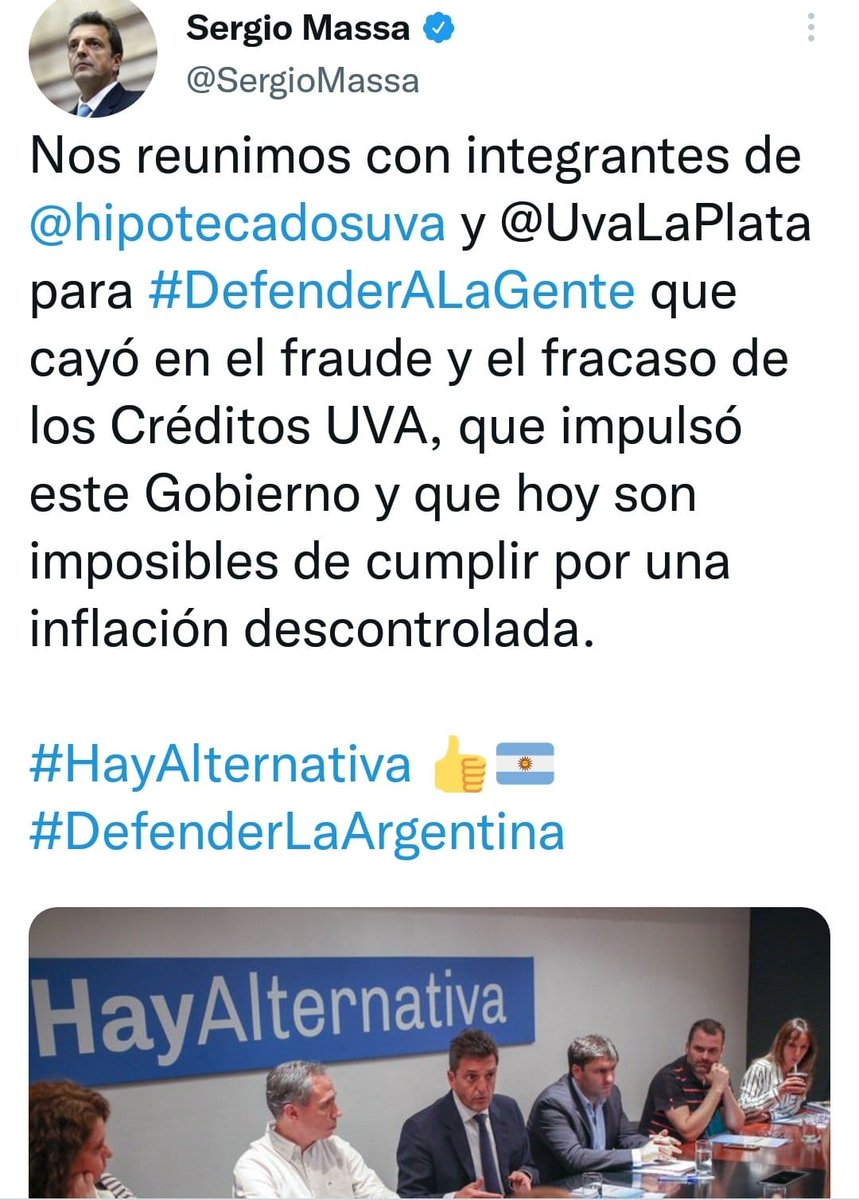 hipotecadosuva's tweet photo. .@SergioMassa la inflación mas alta en los ultimos 30 años, ajusta la cuota y el capital que debemos. 
Seguir sosteniendo este sistema perverso no es #DefenderALaGente, es DEFENDER A LOS BANCOS. 
Las familias #HipotecadosUVA no podemos esperar mas. Freno a la #UsuraUVA !!! https://t.co/XnAQpuGru6