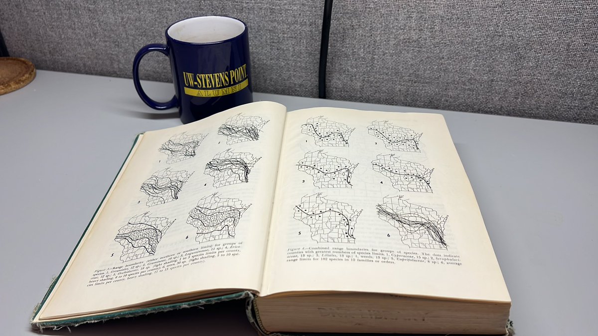 You know your work day is starting out right when it begins with a first edition of Curtis’ Vegetation of Wisconsin. @UW_FWEcology @WDNR
