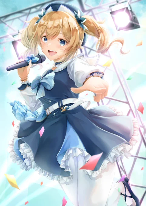 原神コンサート バーバラ衣服很可爱#原神#イラスト 