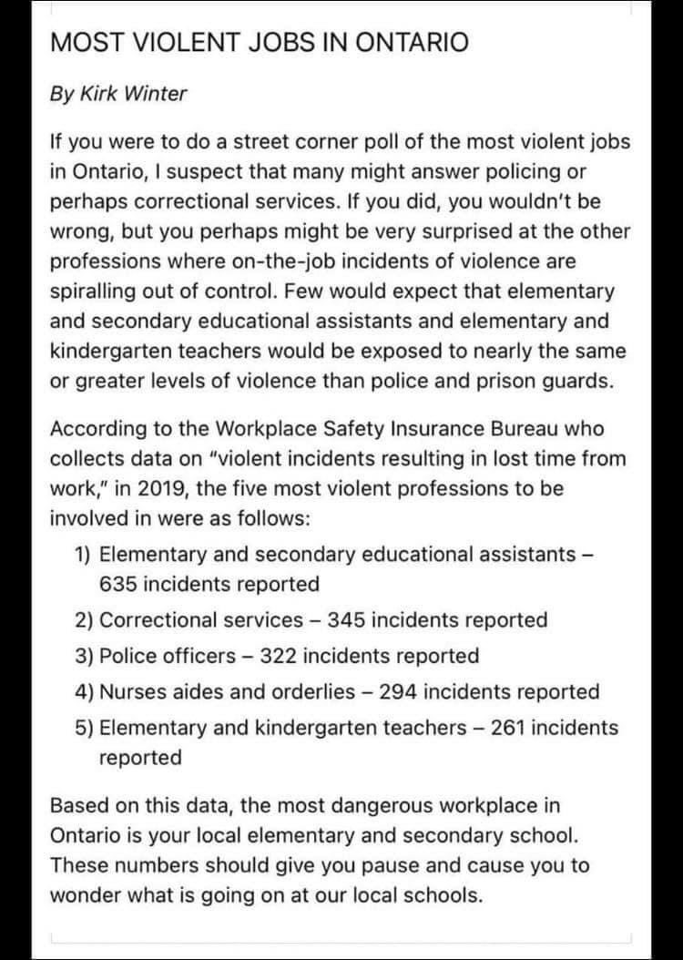 When you’re wondering why <a href="/osbcucscso/">OSBCU-CSCSO</a> had such a strong strike vote, consider what actually happens in schools. No one signed up for this and 39000isnotenough.ca #education #educationaljobs